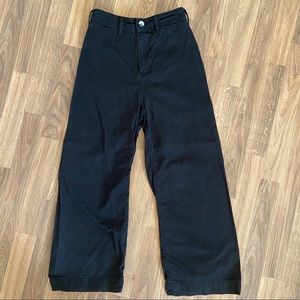 Free People ankle crop black pant